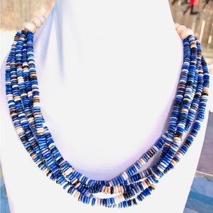 Multi Strands Bone Bead Necklace
